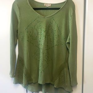 One World waffle knit top